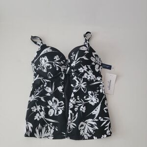 swimsuit for all Floral Print Underwire Tankini‎ Top size 12